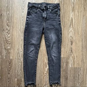 Black American Eagle Super Hi-Rise Jegging